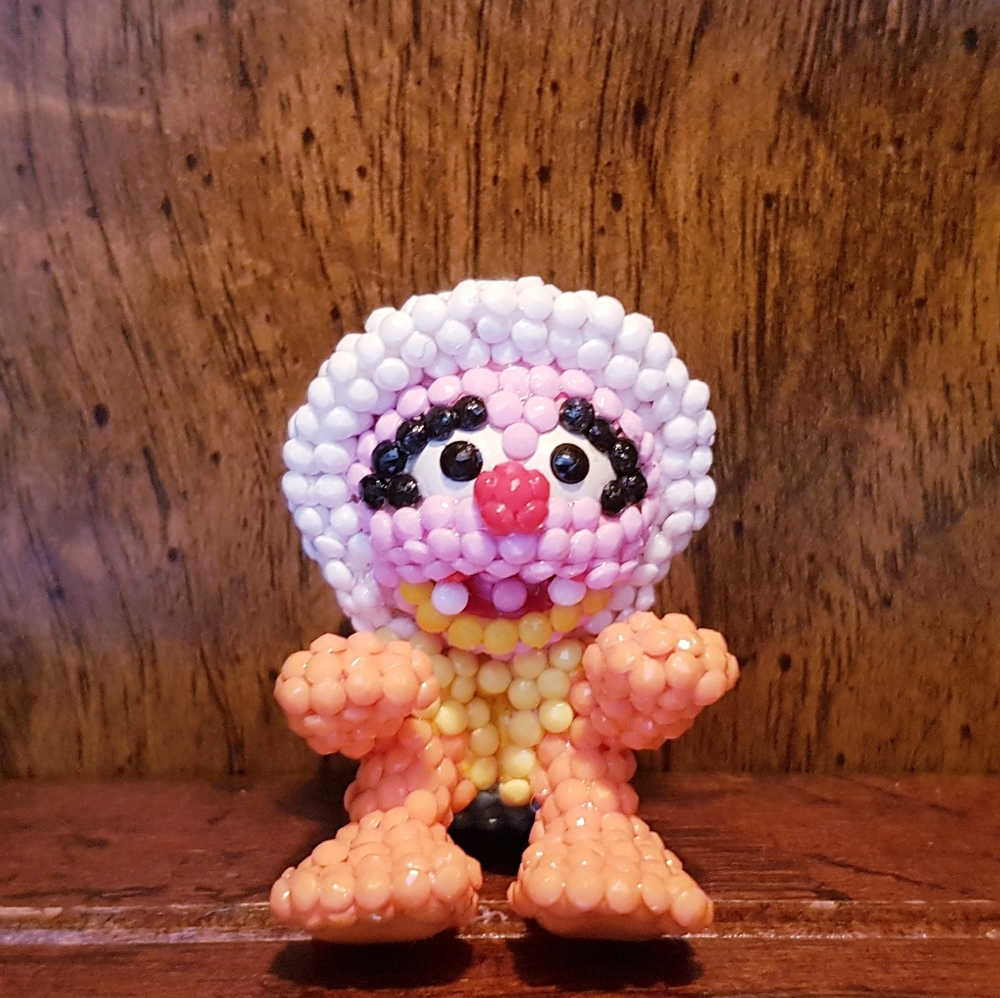 1989 Muppet Babies Animal Figure Upcycled Beaded Vintage